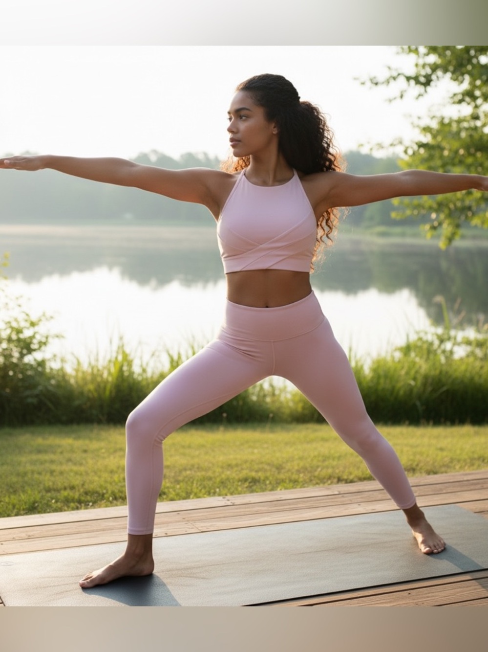 NWT Lululemon Flow Y Wrap-Front High-Neck Bra in Meadowsweet Pink size 2 - Picture 12 of 12